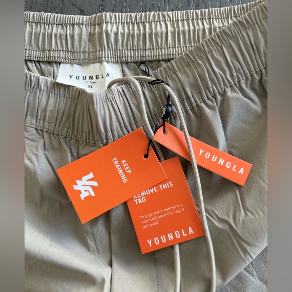 NWT YoungLA Men's Light Tan Joggers. Size XL
